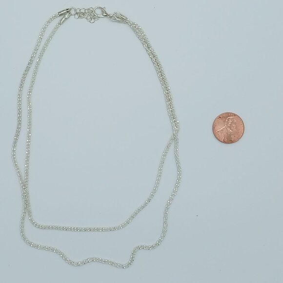 New Double Diamond Cut Rope Chain Necklace - Picture 1 of 1